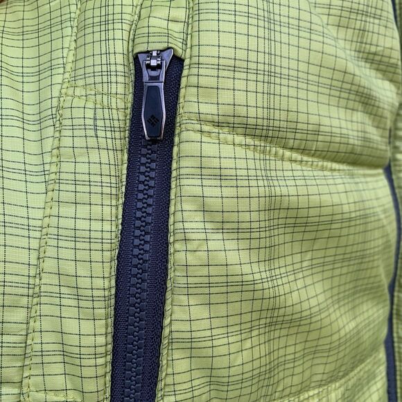COLUMBIA Jacket Womens Sz Medium Bright Yellow Quilted Core Interchange - Picture 8 of 16